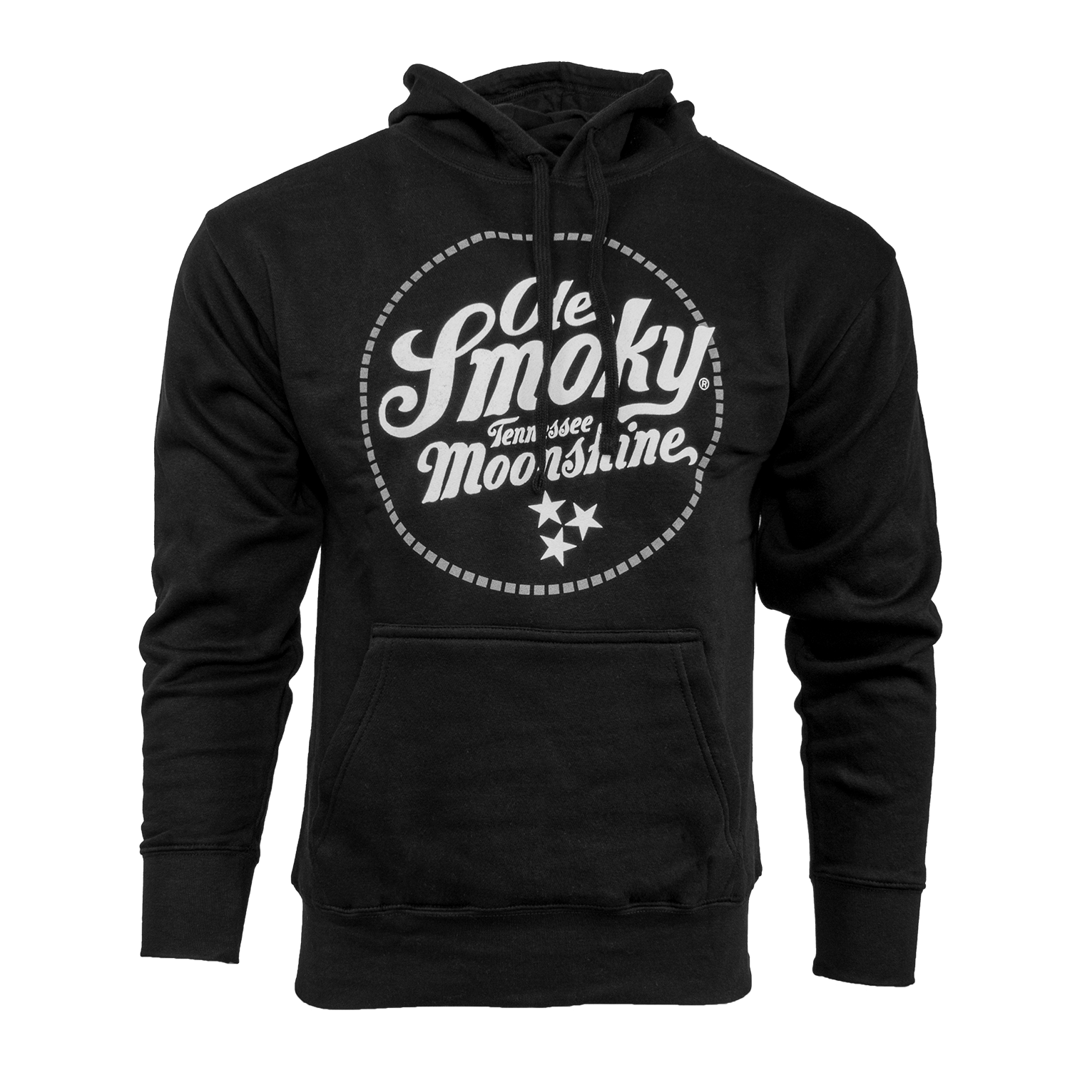 TWO COLOR LOGO PULLOVER HOODIE - BLACK