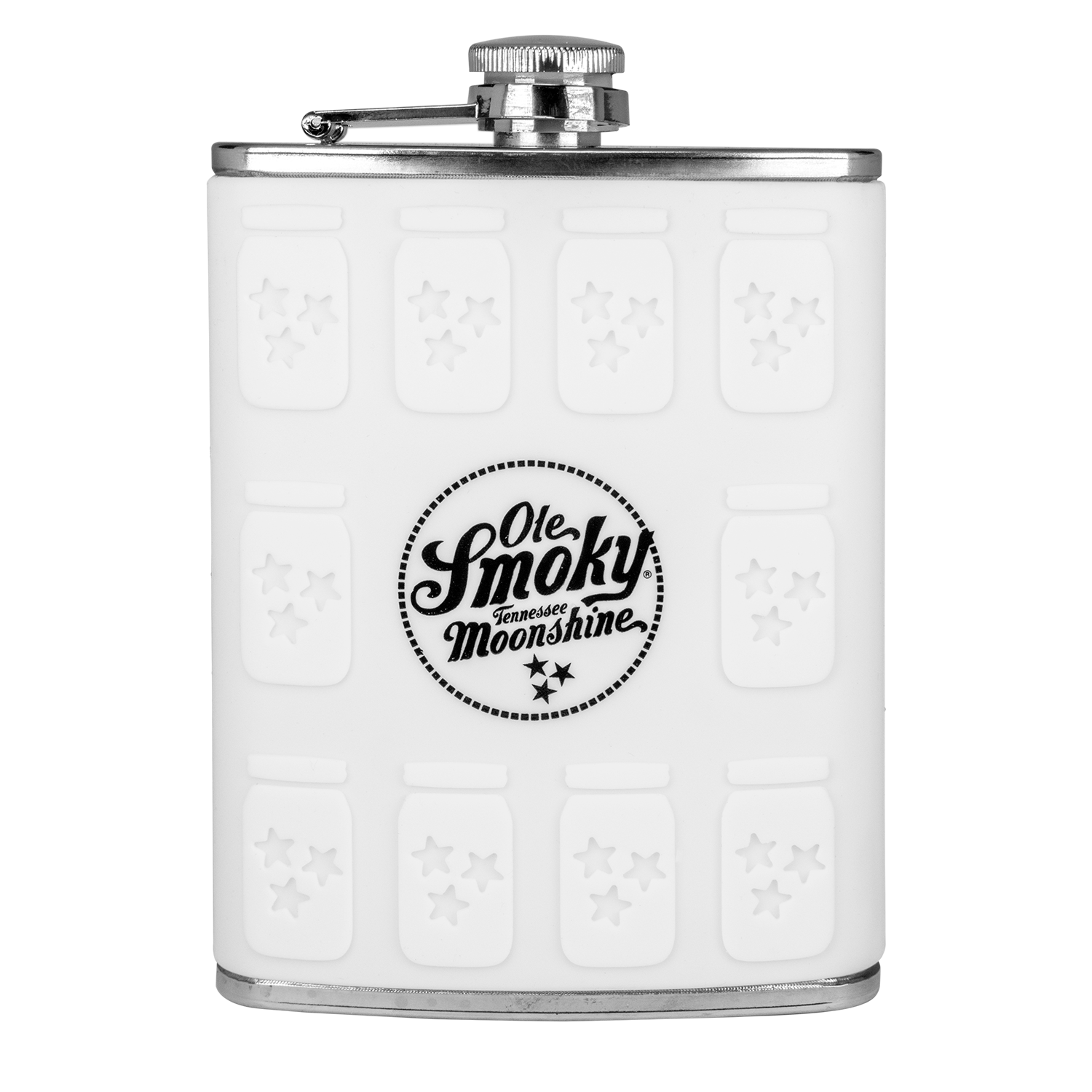 WHITE SILICONE JAR MOLDED FLASK