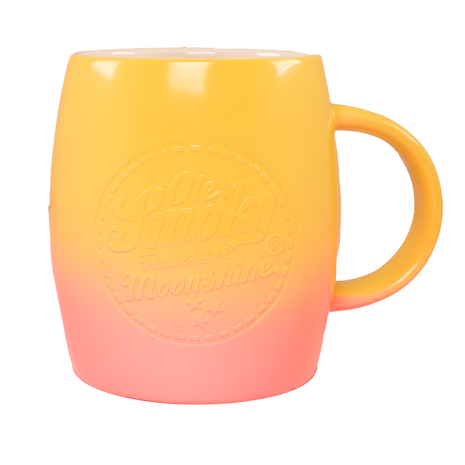 YELLOW AND PINK OMBRE DEEP ETCH MUG