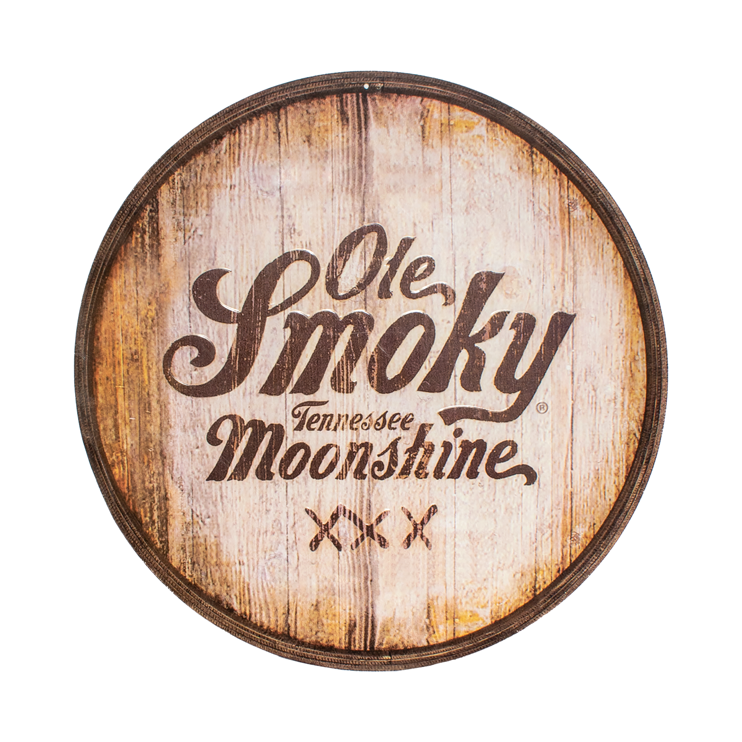BARREL TOP ROUND TIN SIGN