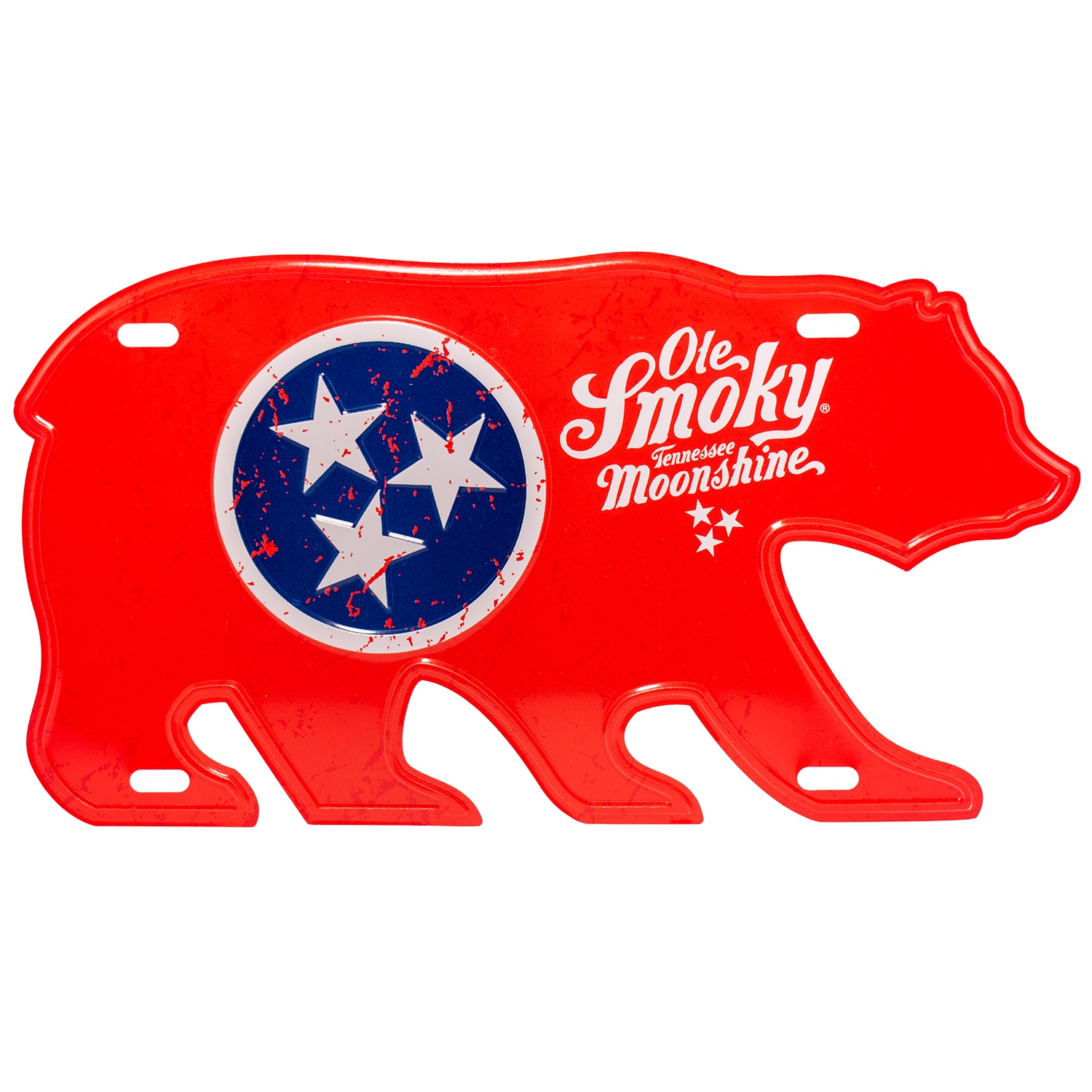 BEAR CUTOUT LICENSE PLATE