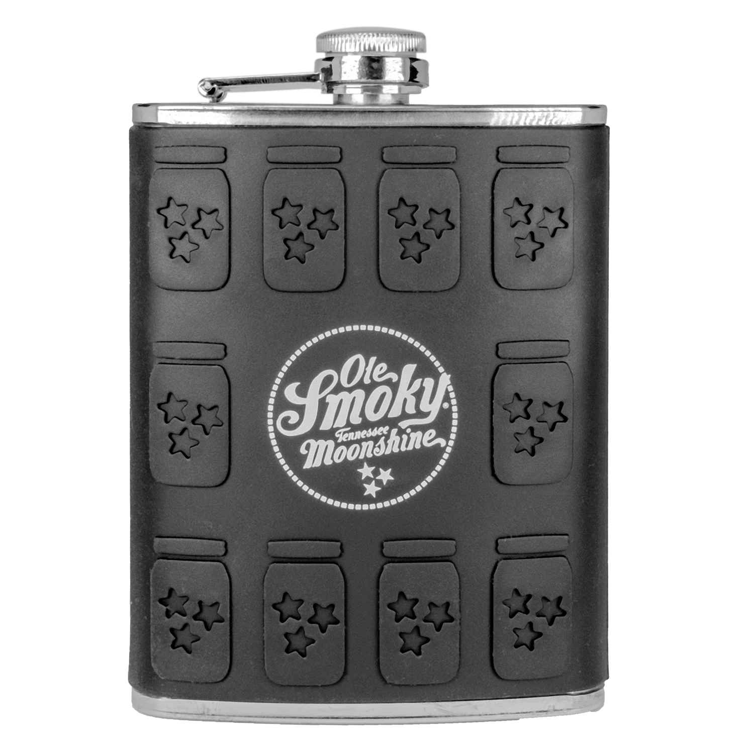 BLACK SILICONE JAR MOLDED FLASK