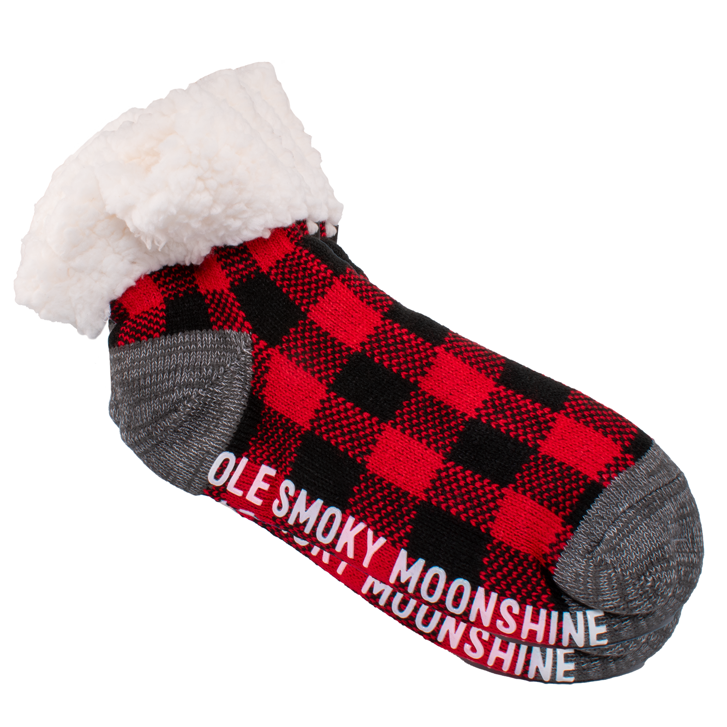 Buffalo Plaid Fluffy Grip Socks