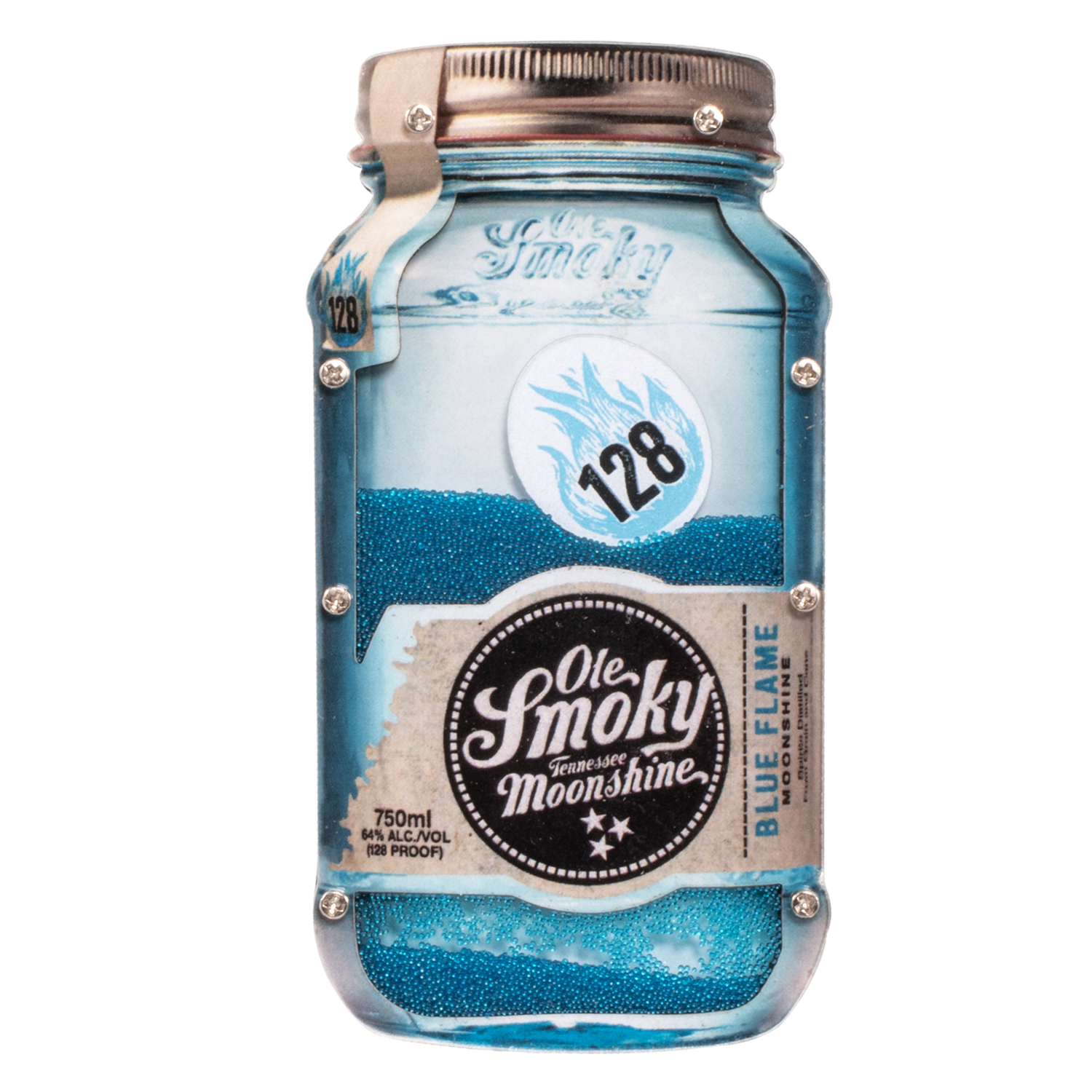 BLUE FLAME JAR FLOATER MAGNET