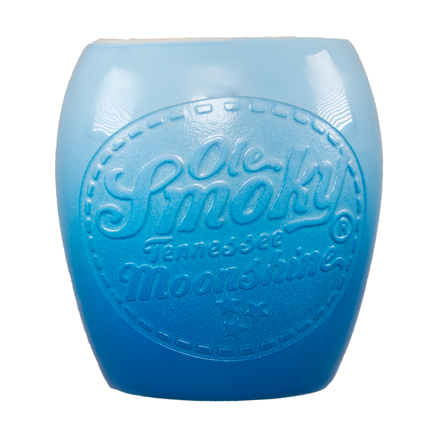 BLUE OMBRE DEEP ETCH SHOT GLASS