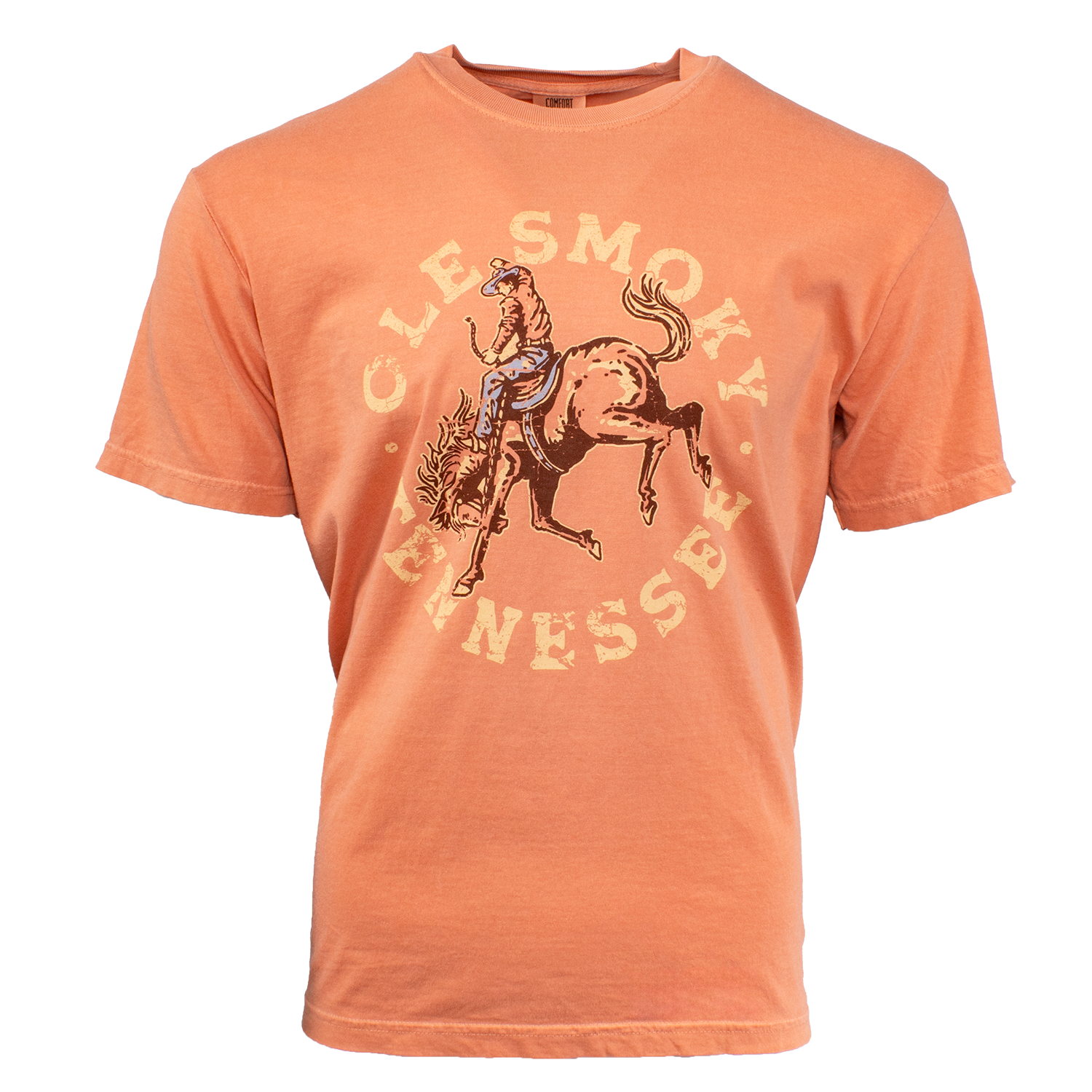 BUCKING HORSE TEE - TERRACOTTA