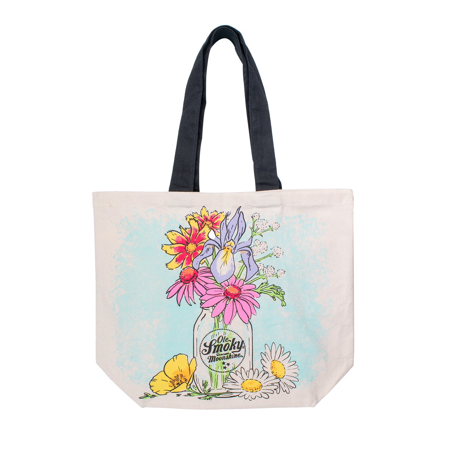 MASON JAR FLOWERS SHOPPER TOTE