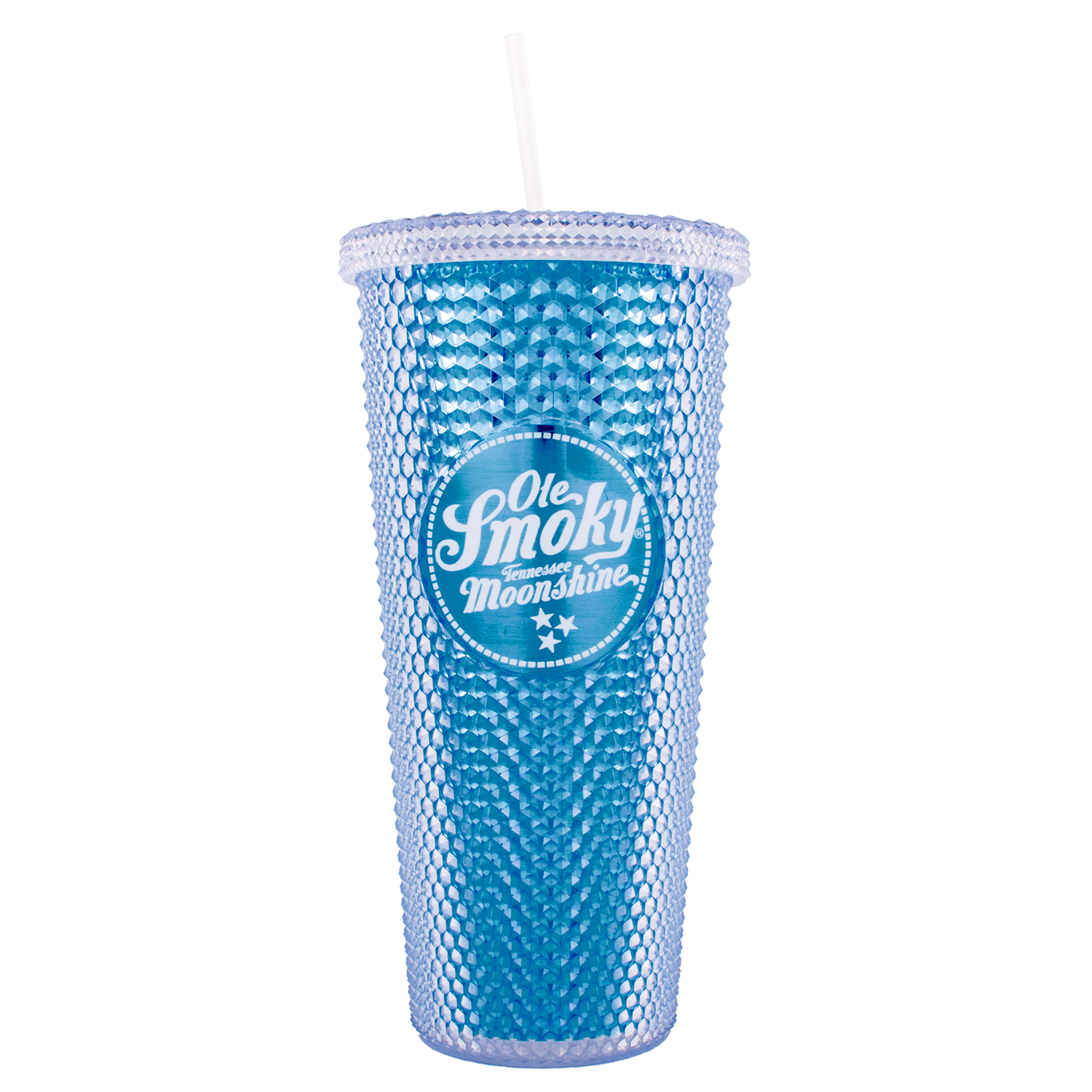 24oz METALLIC STUDDED TUMBLER - BLUE