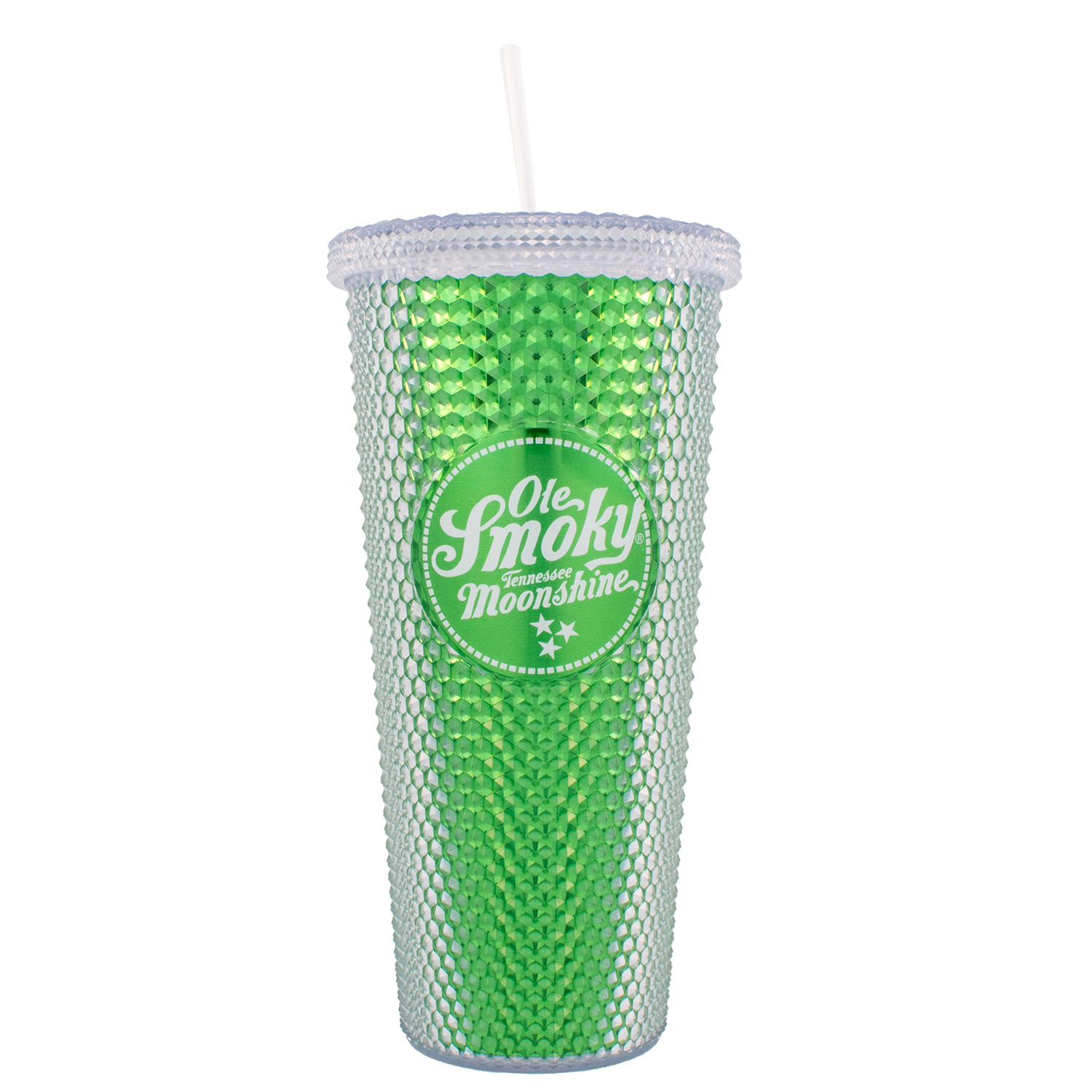 24oz METALLIC STUDDED TUMBLER - Green