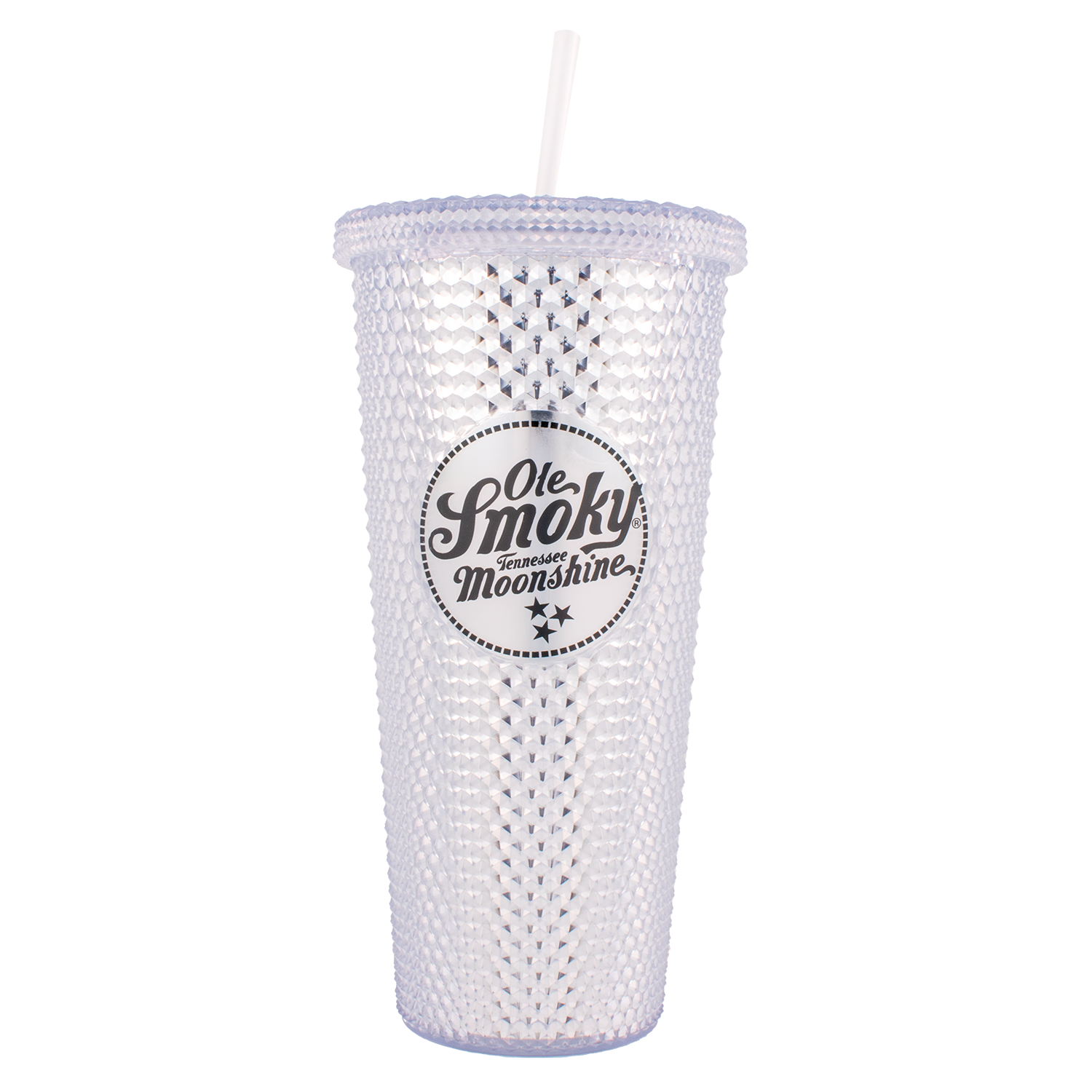 24oz METALLIC STUDDED TUMBLER - Silver