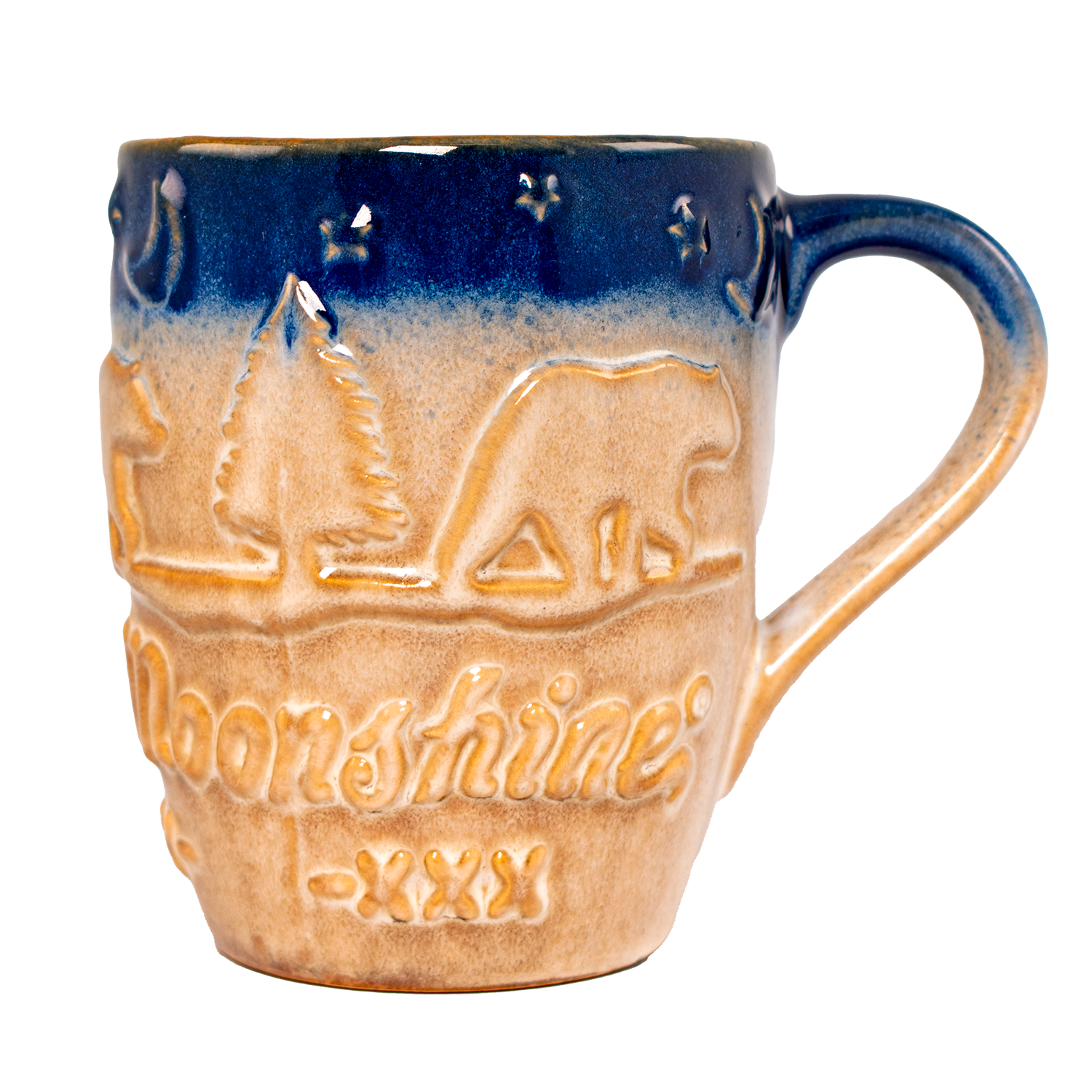 EMBOSSED MOLDED GLAZED MUG