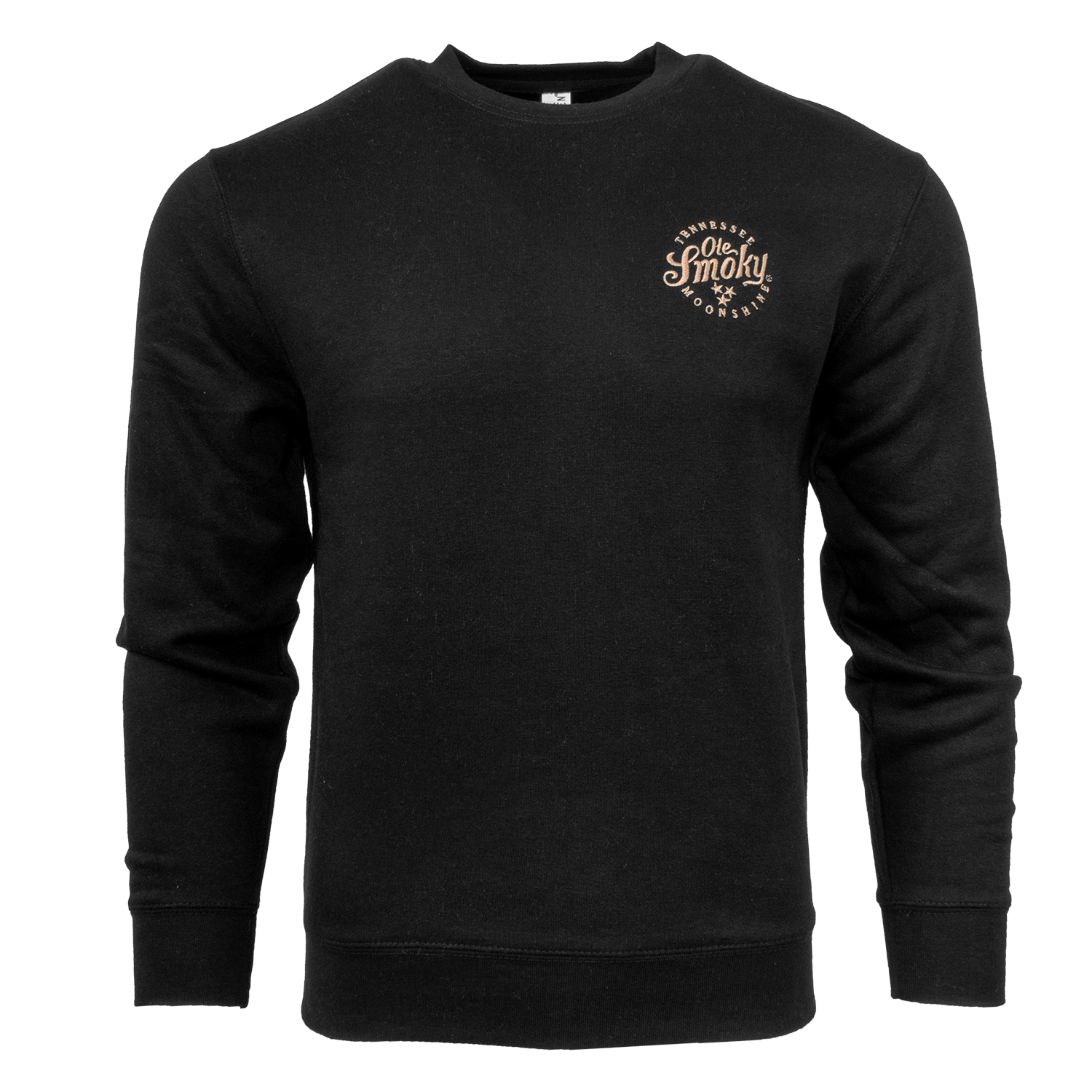 EMBROIDERED FLEECE CREWNECK - BLACK