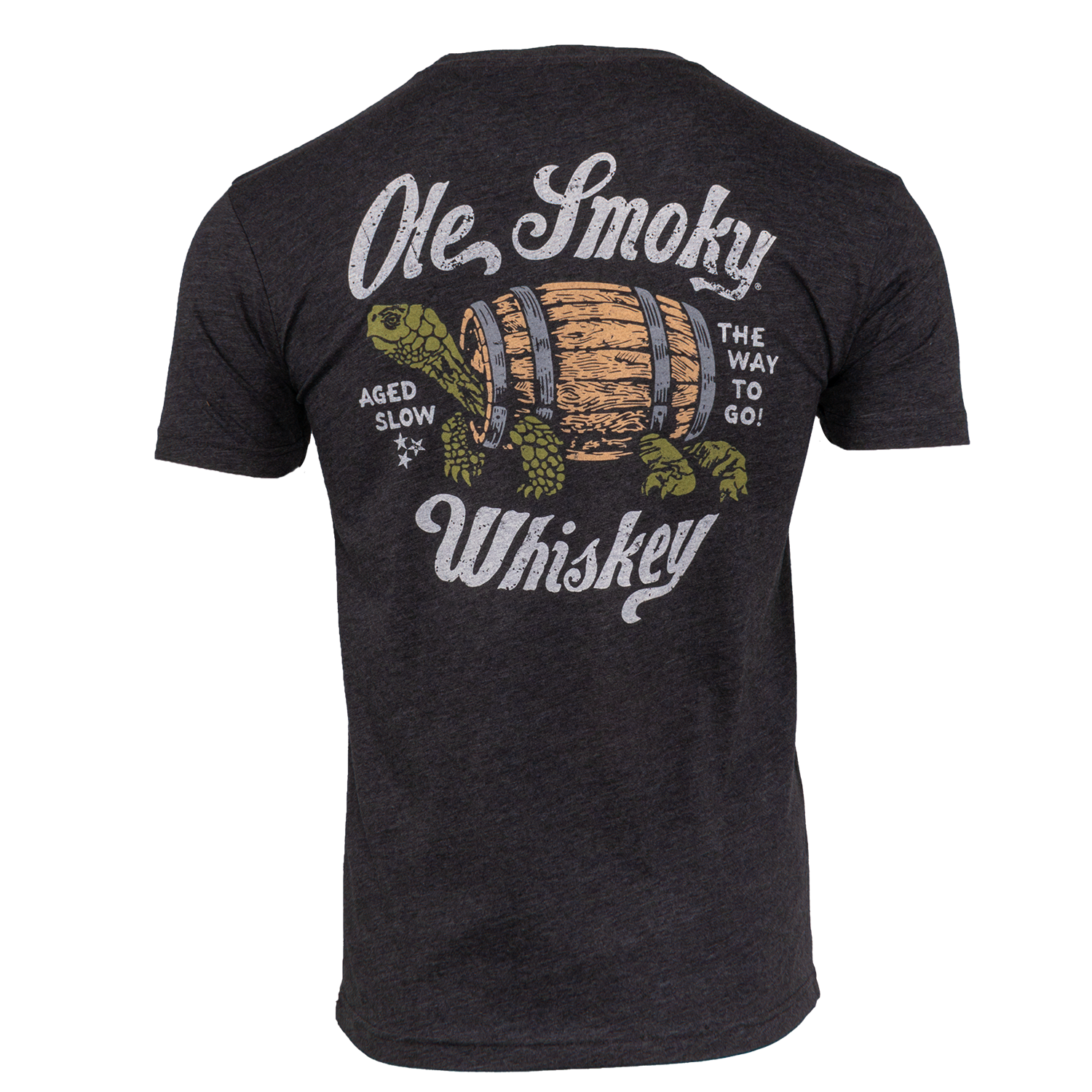 AGED SLOW TURTLE TEE - CHARCOAL