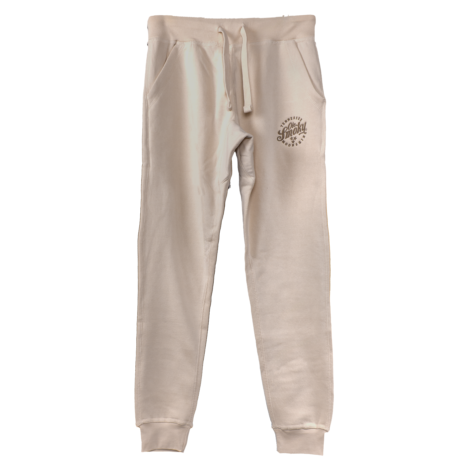 EMBROIDERED FLEECE JOGGERS - SANDSHELL