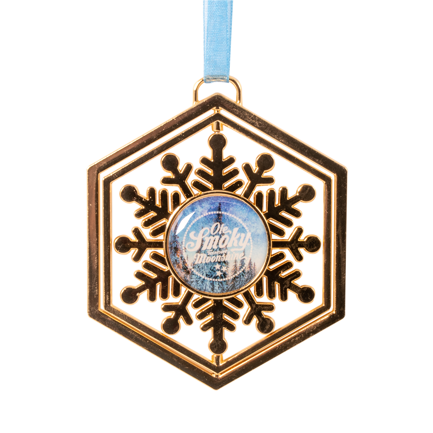 GOLD SNOWFLAKE SPINNER ORNAMENT