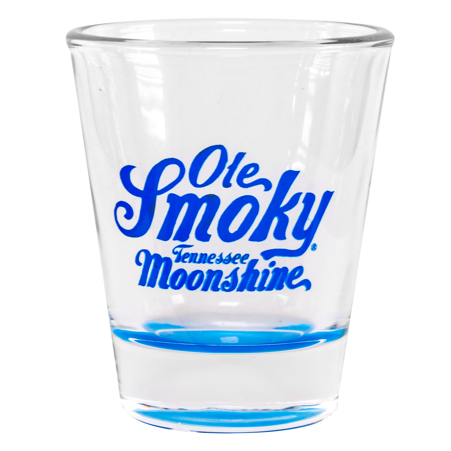 LOGO SHOT GLASS W/ COLORED BASE - Blue