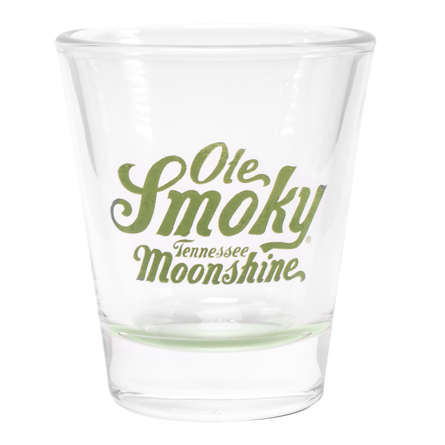 LOGO SHOT GLASS W/ COLORED BASE - FERN