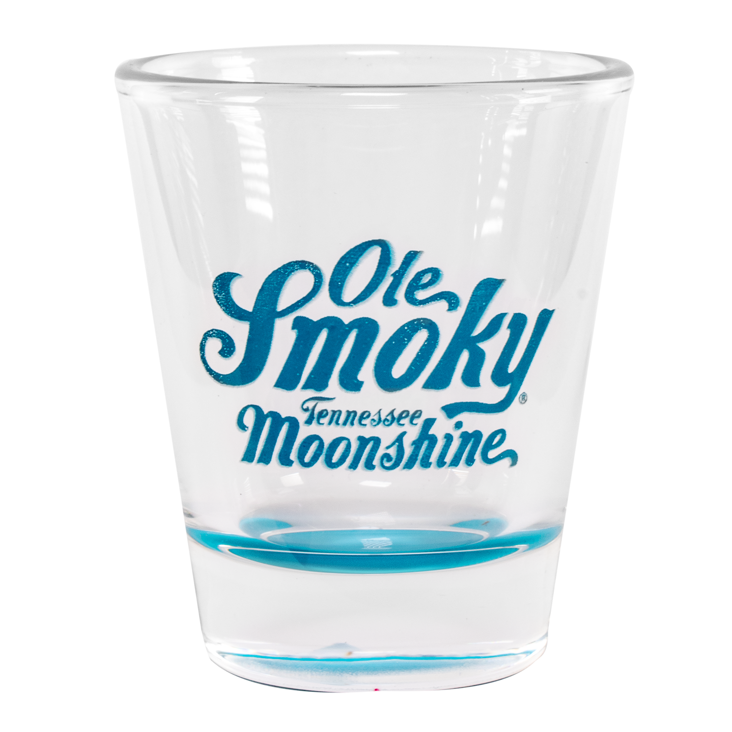 LOGO SHOT GLASS W/ COLORED BASE - HIMALAYAN BLUE