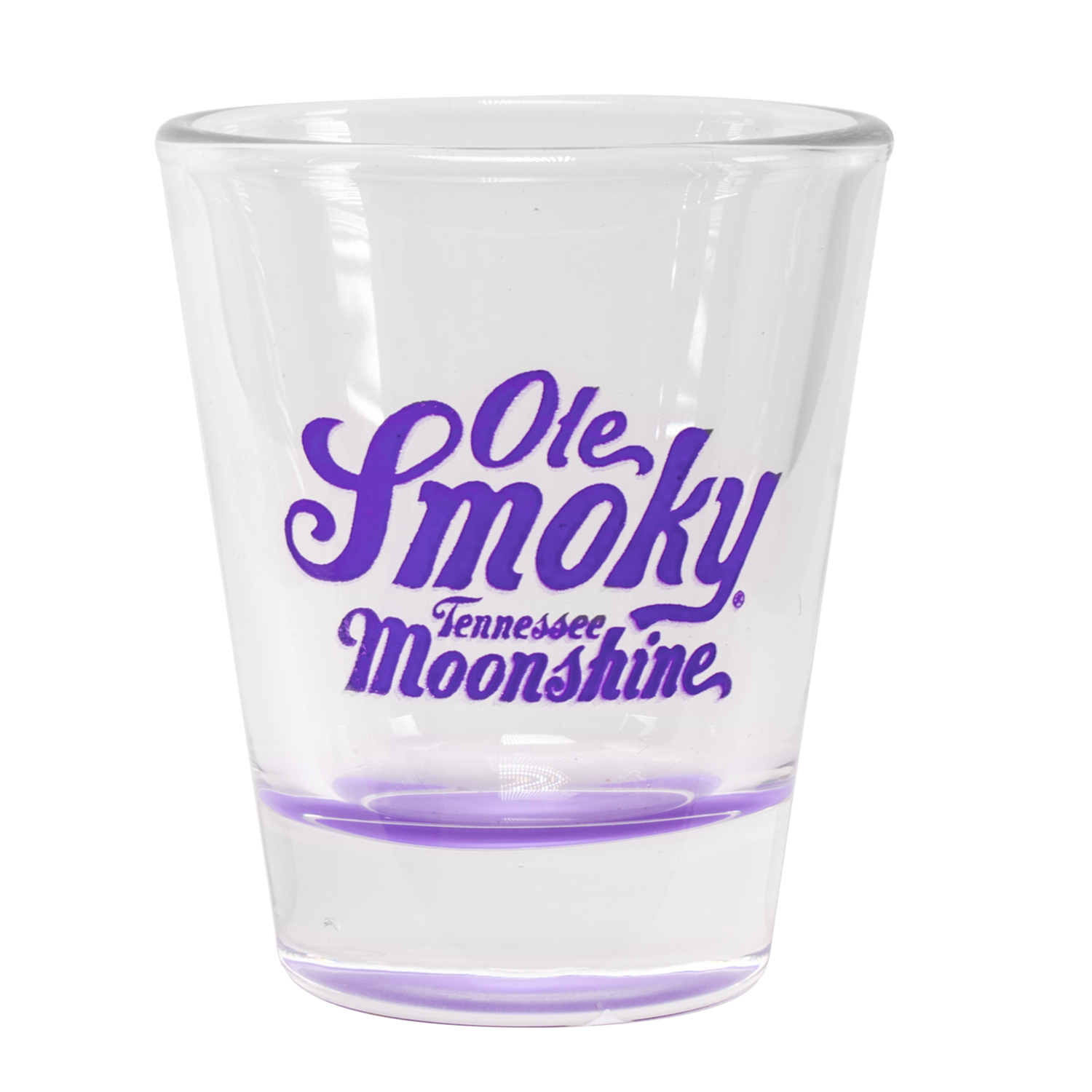 LOGO SHOT GLASS W/ COLORED BASE - PURPLE