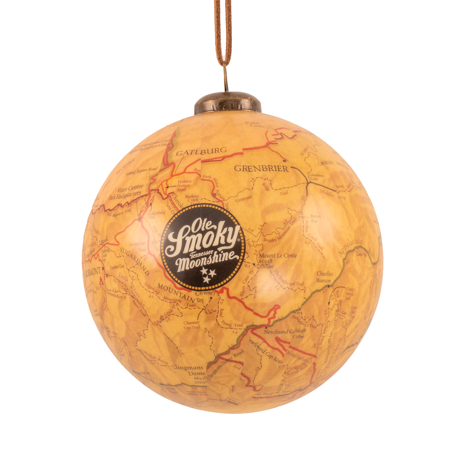 NATIONAL PARK MAP GLOBE ORNAMENT